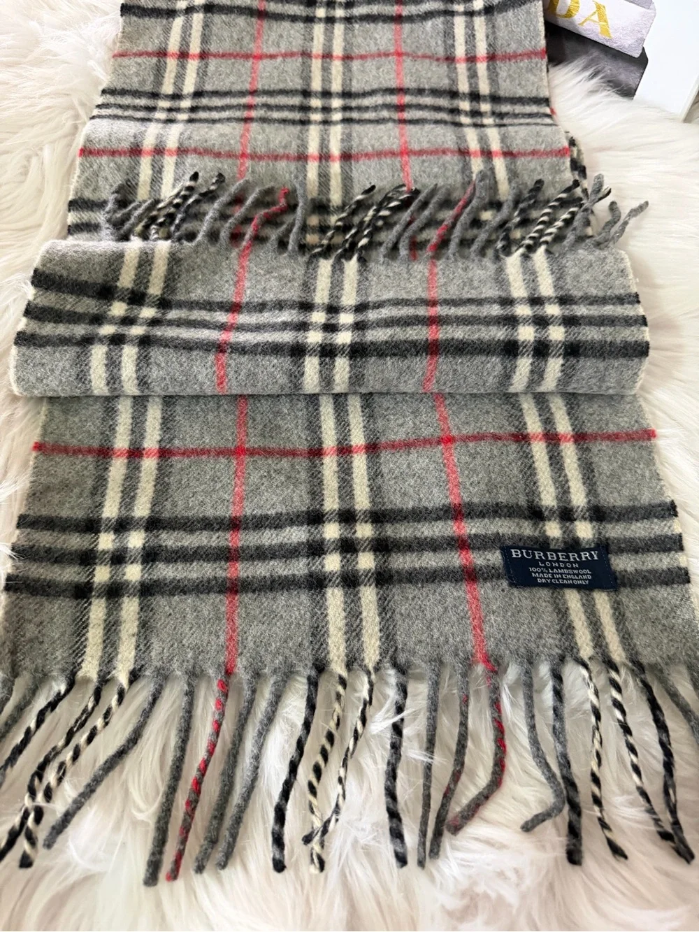 Burberry London Lambwool Throw/ Shawl Scarf.